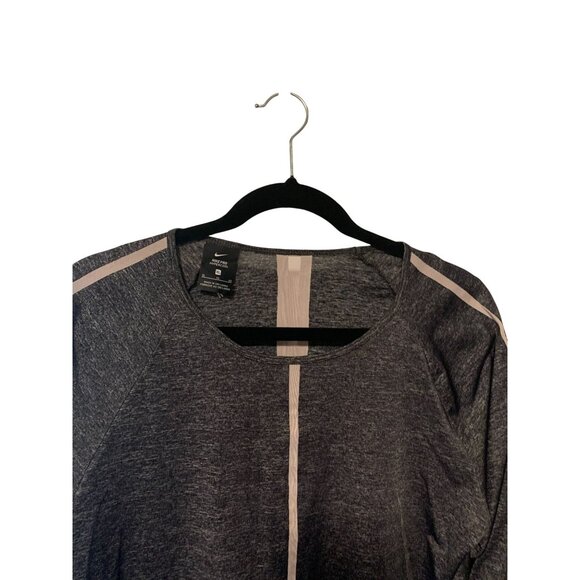 Nike Pro Hypercool Womens Size XL Long Sleeve Pullover Gray Mesh Panel Athletic - Picture 2 of 5